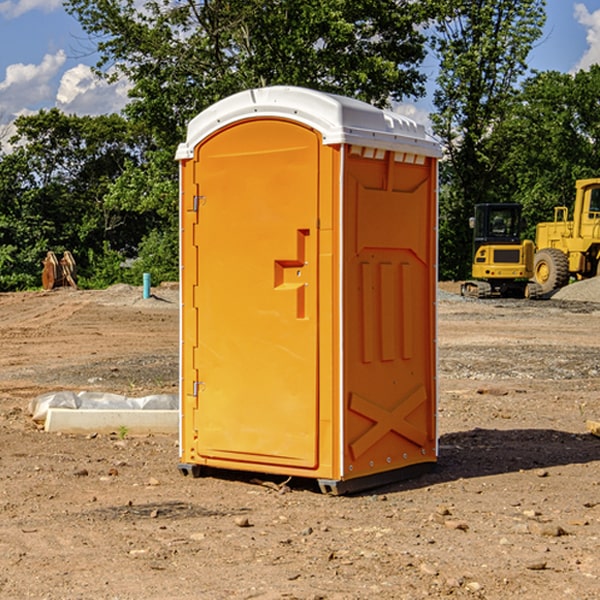 can i customize the exterior of the porta potties with my event logo or branding in Collins IA